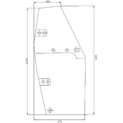 Durų stiklas 134221003N