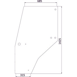 Durų stiklas 144950A1KR