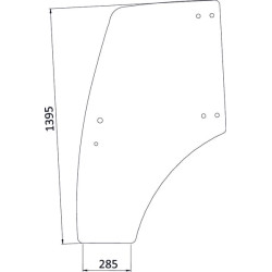 Lindner durų stiklas 3203412N