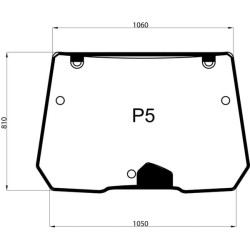 Pakreipiamas priekinis stiklas 001439670N