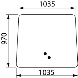 Fiksuotas priekinis stiklas R219644