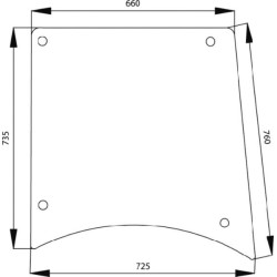 Šoninis stiklas 1332447C91N