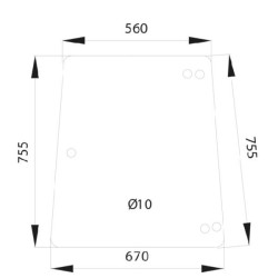 Šoninis stiklas D4005