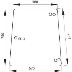 Šoninis stiklas 178810111150N
