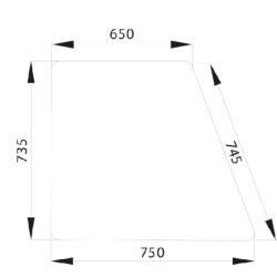 Šoninis stiklas 281500351021N