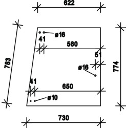 Šoninis stiklas D4018