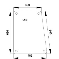 Šoninis stiklas 205810040300N