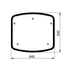 Stogo liuko stiklas 00111010020N