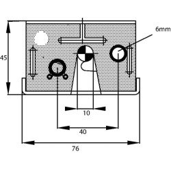 Vidinė dešinė durų spyna CA4043