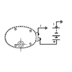 Valytuvo variklis 12V 110° Velenas L:61mm Ø6mm CA503120080