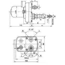 Valytuvo variklis 12V 135° velenas L:53mm Ø8mm CA503403045