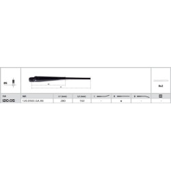 Valytuvo svirtis 280 mm CA30280