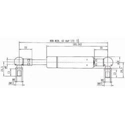 Dujinis statramstis L173mm 250N Stabilus CA9693BC