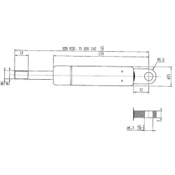 Dujinis statramstis L242mm 100N Stabilus CA049271