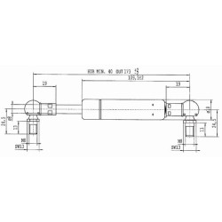 Dujinis statramstis L173mm 150N Stabilus CA9692BH