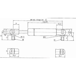 Dujinis statramstis L245mm 250N Stabilus CA287806