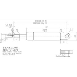 Dujinis statramstis Stabilus CA2403RI