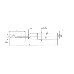 Dujinis statramstis L 233mm 150N CA7111TM