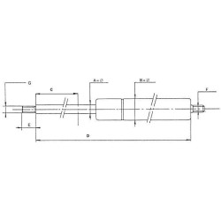 Dujinis statramstis L455mm 1000N Stabilus CA066728