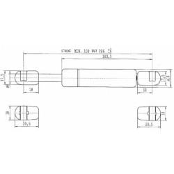 Dujinis statramstis L286mm 300N Stabilus CA475017