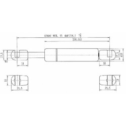 Dujinis statramstis L274.5mm 100N Stabilus CA516678