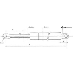 Dujinis statramstis L225mm 200N CA563503200