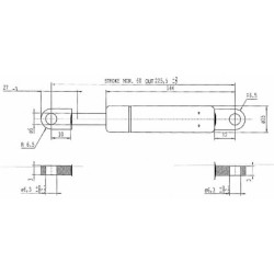 Dujinis statramstis L225.5mm 100N Stabilus CA049190