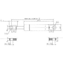 Dujinis statramstis L225mm 120N Stabilus CA070386