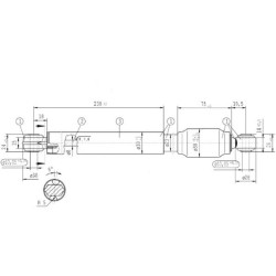 Dujinis statramstis L538mm 510N Stabilus CA363952