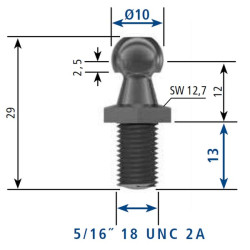 Rutulinis kaištis CA4565BD