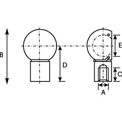 Cinkuota rutulinė galvutė CA92215