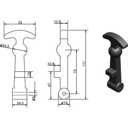 Gaubto laikiklis sukomplektuotas 120mm 318002KR
