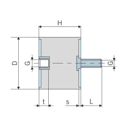 Vibracijos slopintuvas TYPE B 5020B55L