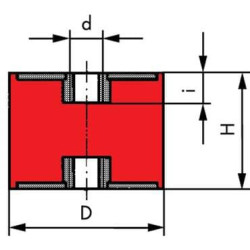 Vibracijos slopintuvas C TIPO 3030C55