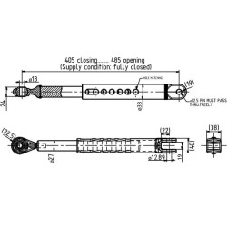 Stabilizatorius 405-485 mm LVA18318N