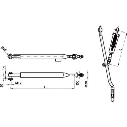 Stabilizatoriaus strypas CBM SLL030