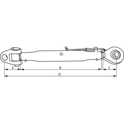 Toplink akis/knuckle 400, M36 cat.2/3 TL400362543KR