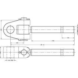Šarnyrinis velenas M30x3.5R-32.0mm TL3035320RKR