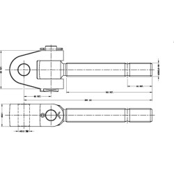 Šarnyrinis velenas M30x3.5R-22.0mm TL3035220RKR