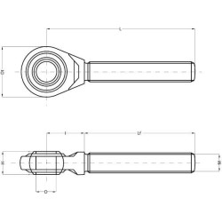 Toplink velenas dešinėje M36x3.0 kat. 2 TL175362RKR
