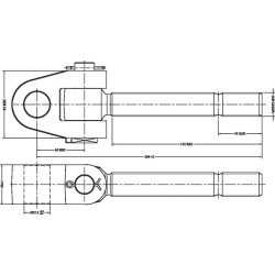 Šarnyrinis velenas M30x3.0R-32.0mm TL3030320RKR