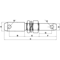 Apatinės trauklės kaištis 28/22x200 mm Cat.1/2 Kramp Z428128KR