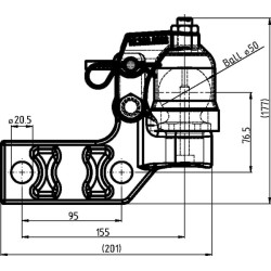 Priverstinis vairo laikiklis K50 RH 00520580