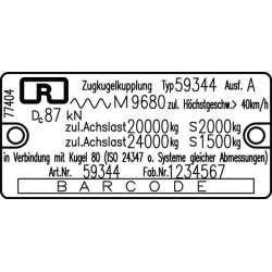 Vilkimo ąsos rutulinė mova 80mm / 100x110mm RO59344
