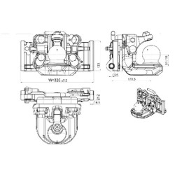 Case - IH CS130 05632533A02 Buksyravimo rutulio jungtis K80 325 mm