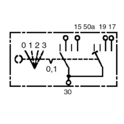 Uždegimo jungiklis 0-1-2-3, Bosch 0342315001