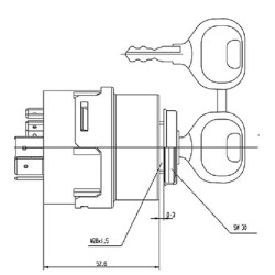 Uždegimo jungiklis P-0-1-2-3, Pneutron 20501003PN