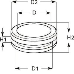 Tranzitinė guma 14x9,5x6,4 mm 9GT042060169907