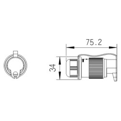 3 polių kištukas 251100JAE