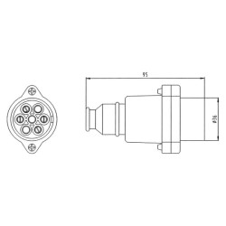 Kištukas 7 kontaktų 201018JAE